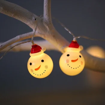 Sniego Viršūnėmis Kalėdų Vestuves Dekoro Santa Claus LED Pasakų Žibintai String Dekoro Namų Lauko Medžio Kalėdų Ornamentu