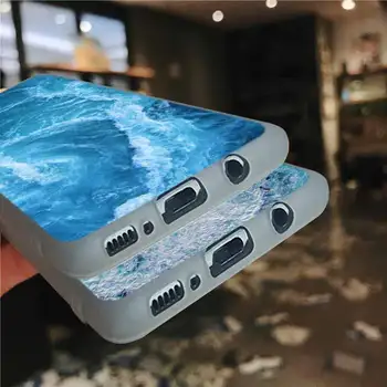 Soft Case for Samsung Note 20 10 9 8 TPU Silikono Padengti Pack Note20plus Note10 Bamperis Maišelį, bangų, vandenyno vandens šviesos refractions