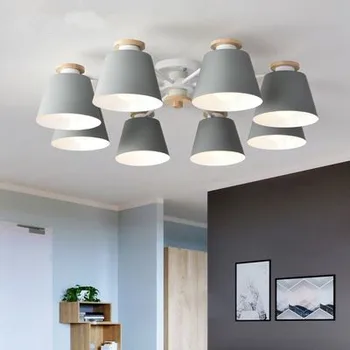 Spalvinga Liustra Apšvietimo Kambarį LED Blizgesio Mediniai Kabo Šviesa Modernus Šviestuvai, Miegamojo, Virtuvės Apšvietimas