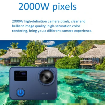 Sportinė Kamera, Lauko 40M Vandeniui atsparus Kameros Dviračių Kelionės Selfie DV Nešiojamų 4K HD Kamera