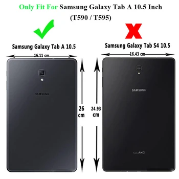 Sunku Šarvai case for Samsung Galaxy Tab A2 10.5 colio 2018 T590 T595 T597 Sunkiųjų Funda Tabletę 2 1 Hibridas atveju +FilmPen