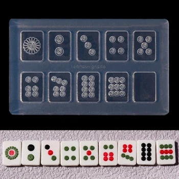 Super Mini Kinų Mahjong Dervos Pelėsių Silikono praturtėti Mahjong Nagų Formos Amatų A0NF