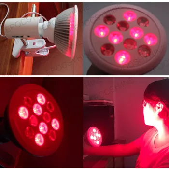 Sveikatos priežiūros Skausmo 660nm 850nm Raudona LED Šviesos Terapija Bloom Stiprintuvas Odos raudona terapijos Lemputes E27 LED Augalų Augti Žiburiai