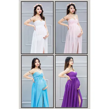 Tailed Motinystės Suknelės Už Nuotrauką Šaudyti Nėštumo Suknelė Fotografijos Vestido Skraiste Grossesse Fotografavimo Nuotraukų Nėščia Suknelė Aprengti