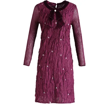 Temperamentas Moterų High-end Dizaino Suknelė Žiemos 2020 Naujas ilgomis Rankovėmis Plisuotos Suknelės