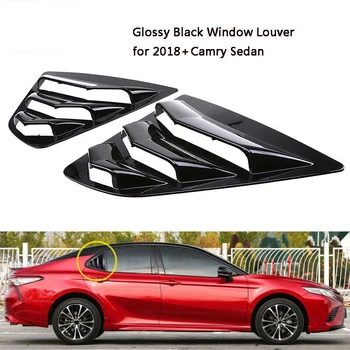 Tinka 2018-2020 Toyota Camry Sedanas Galinio Šoninio Lango Žaliuzės nuo Saulės Pavėsyje, Dangteliai-Gloss Black