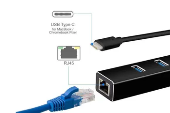 Tipas-c 3.0 HUB Gigabit Ethernet 3.0 Hub Tipo c Maitinimo Pass-Through Uosto Kortelių Skaitytuvas Praktinių 3C Prietaiso Priedai