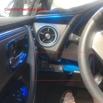 Tonlinker Interjero Žibintų Kontrolės Padengti Lipdukai Toyota Corolla 2017-19 Automobilių Optikos 1 VNT. Nerūdijančio plieno Dangtis lipdukai