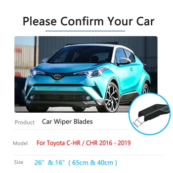 Toyota C-HR CHR 2016~2019 Priekinio Lango Priekinio stiklo priekinio, galinio Stiklo Valytuvų Mentės Automobilio Valytuvo Automobilių Reikmenys 2017 2018