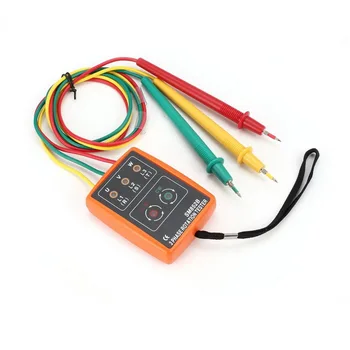 Trijų fazių Eilės Sukimosi TesterDigital Fazės Indikatorius Detektorius Su LED Ir BuzzerPhase Seka MeterVoltage Testeris&