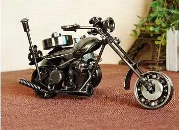 Trys Motociklą Modelis Senovinių Namų Dekoro Kūrybos Metalo Kambarį Papuošalai Jūrmylių Dekoro Mini Sodo Puošmena