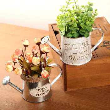 Unikalus Dizainas Geležies Mišinys, Puodai Sodinamoji Krepšelį Vaza, Vazonas Sultingi Augalų Mini Kaktusas Desk 