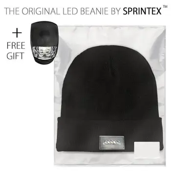 Unisex LED Šviesos Šiltos Žiemos megzti skrybėlę su :2 * mygtukas baterijos Žvejyba, Kempingas Megzti LED Šviesos Lauke Veikia Kepuraitė