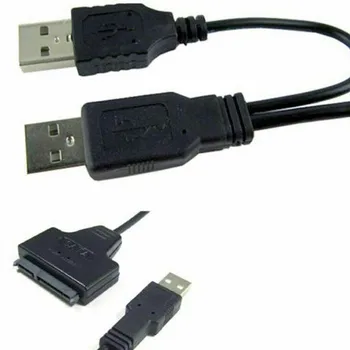 USB 2.0 iki 2.5 colių HDD 7+15pin SATA Kietąjį Diską Cable USB2.0 Adapteris HDD Disko Linija & Lengva SATA SSD Y6K5