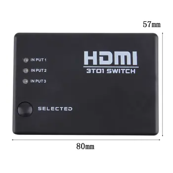 USB Perjungiklį 5 Uostą 1080p HDMI Jungiklis Switcher Selektorių Splitter centras Su IR Nuotolinio valdymo HDTV Adaptet Tablet pc Telefono USB Šakotuvai-L909