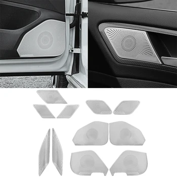 Už Volkwagen Golf 7 MK7 2013 - 2019 2020 Automobilių stiliaus nerūdijančio plieno, Automobilių Durų Garso Garsiakalbio Dekoratyvinis Dangtelis Apdaila 3D lipdukas