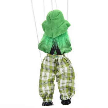 Vaikai Klasikinis Juokingas Medinis Klounas Traukti Eilutę Lėlių Derliaus Jungtinės Veiklos Lėlės, Žaislai Vaikams, Mielas Marionette