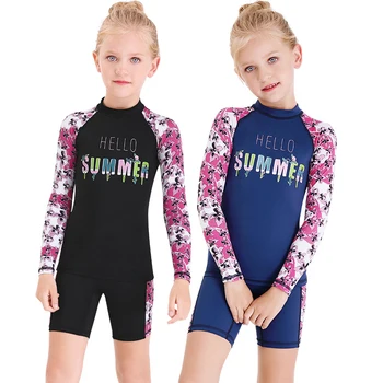 Vaikai Nardymo Kostiumas Trumpas Wetsuit Vaikams Išlaikyti Šiltas vientisas Wetsuits UV Apsaugos Maudymosi kostiumai Mergaičių Plaukimo Naują Atvykimo 2020 m.