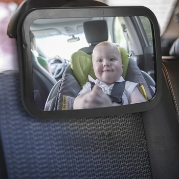 Vaikai Stebėti Atvirkštinį Saugos Sėdynės Baby Automobilių Veidrodėliai Grūdintas Stendo Sėdynės Pagalvėlės Galinio vaizdo Veidrodėlis Van VISUREIGIS