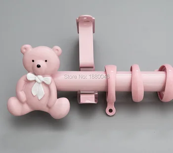 Vaikų kambarys Animacinių filmų Rožinių Užuolaidų Lazdele Užuolaidų kelio meno Romos strypas aliuminio lydinio sustorėjimas ir sustorėjimas vieno poliaus