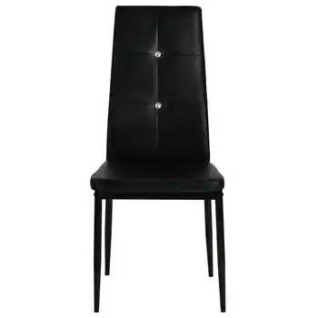 Valgomojo Kėdės, 4 vnt Dirbtine Oda 43x43,5x96 cm, Juoda