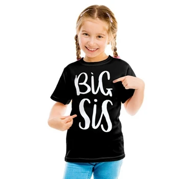 Vasarą Kūdikis Mergaičių marškinėliai Vaikams Juoda Tees trumpomis Rankovėmis Kūdikiams, Vaikams, vatos Pagaliukai Mergaičių Drabužiai