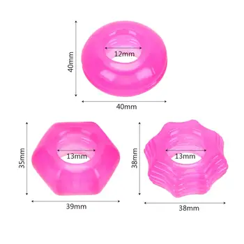 VATINE 3Pcs/set Kristalų Penio Žiedas Sekso žaisliukai Vyrams Silikono Atidėti Ejakuliacija Sekso Produkto Gaidys Žiedas