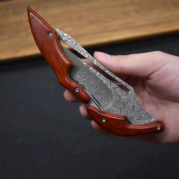 VG10 Damasko plieno mechaninė sulankstomas peilis kišenėje fiksuotu lauko taktinių medžioklės peilis savigynai kempingas išgyvenimo EDC