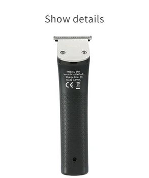 VGR elektriniai plaukų žoliapjovės USB įkraunama plaukų clipper mažesne mašina aliejus galva balta drožyba 8w galingas clipper 0.1 mm