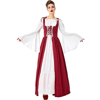 Viduramžių Suknelė Cosplay Halloween Kostiumai Moterims Palace Karnavalas Šalies Nuslėpti Princesė Moterų Vestido Drabužius, Plius Dydis Kilnus