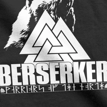 Vyras Marškinėliai Berserker Kariai Šiaurės Stilingas Trumpas Rankovės Įgulos Kaklo Marškinėliai, drabužiai, Medvilnės Marškinėliai
