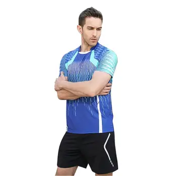 Vyriški Greitai-džiovinimo Kvėpuojantis Teniso Sporto Badmintono Žaidimą Vyrams, trumpomis Rankovėmis, Sporto Vyrams