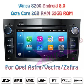 Winca S200 Android 8.0 Automobilių DVD Grotuvas Radijo Opel Astra Vectra Antara Zafira Stereofoninis GPS Navigacijos Automagnitol Du Din Video