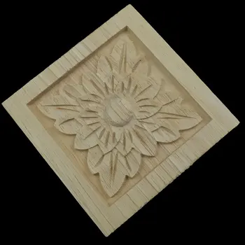 Woodcarving Kampe Decal Mediniai Unpainted Raižyti Kaulo Aplikacijos Papuošti Rėmelį Baldai, Namų Dekoro Senovinių Namų Dekoro