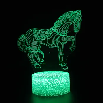 WPD Naktį LED Žibintai Naujiena 3D lempos Mielas Žaislas Dovana 7 ColorCartoon Atmosfera Lempa Vaikams, Vaikų Kambarys