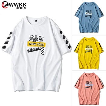 WWKK Kanada NEW YORK print T Marškiniai Vyrams, Moterims, Juokinga, Hip-Hop Atsitiktinis Atspausdintas Trumpas Rankovės Tshirts 2020 Mados Vyras Streetwear