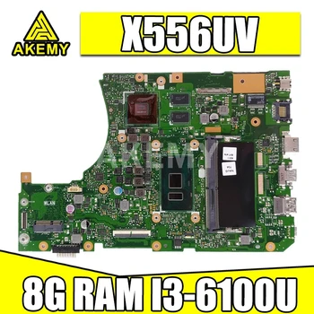 X556UV 8G/I3-6100U (V2G) DDR4 Už Asus X556UJ X556UF X556UR X556UQ Mainboard Plokštė 90NB0BG0-R00040