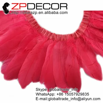 ZPDECOR 2 Metrų/daug Vertus Pasirinkite Geriausios Kokybės Didmeninės Dažytos Candy Pink Dekoratyvinis Žąsų Plunksnų Apdailos Kostiumų Apdaila
