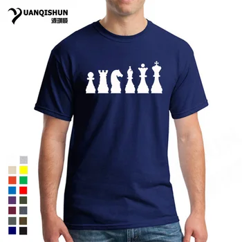 Įdomus Evoliucija Šachmatų T Marškinėliai Mados 16 Spalvų Mados Spausdinti Vyrų T-shirt Aukščiausios Kokybės trumpomis rankovėmis Viršūnes Tee Unisex Streetwear
