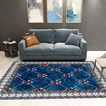 Šiaurės geometrinis modernus minimalistinio kambarį kilimas namuose stačiakampio formos miegamojo lovos kilimėlis gali būti mašina plauti