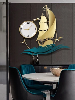 Šiaurės Sieninis Laikrodis Kambarį Kūrybos Tendencija Asmenybės Stilingą Atmosferą Paprasta Modernios Šviesos Prabangus Dekoratyvinis Pakaba Laikrodis