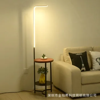 Šiaurės šalių šiuolaikinės grindų lempa paprasta, gyvenamasis kambarys sofos kampą, miegamojo lovos studijų juoda ir balta LED arbatos stalo lempa