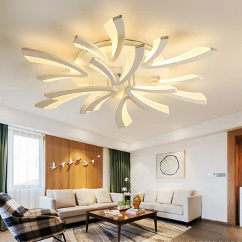 Šiuolaikinių LED Lubų Šviesos Nuotolinio valdymo Gyvenamasis kambarys Miegamasis Aliuminio boby patalpų kabo Lempa namų deco šviesos armatūra
