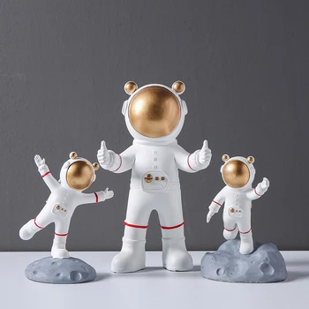 Šiuolaikinės Astronautas Skulptūra Dervos Duomenys Statuetes Kambarį Dekoro Astronautas Abstrakčiai Statula Namų Dekoro Priedai Amatų