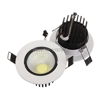 Žemiausia kaina!!! 6W COB LED Žemyn Šviesos Lubų Vietoje Šviesos Embedded Downlight 85-265V Šiltai/Šaltai Balta 40pcs (siuntos, DHL/Fedex Nemokamai