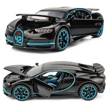 1:32 Naujas Bugatti Lieti Modelio Garso Ir Šviesos Traukti Atgal Žaislas Automobilis Su Bazine Vaikų Gimtadienio Dovana