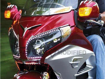 1 Vnt ABS Plastiko Chrome Motociklų Lauktuvės Antakių Akcentas atveju Honda GL1800 Goldwing 2012 2013