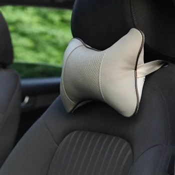 1 Vnt/Pora Automobilio Sėdynės Pagalvė Pagalvėlės Vairavimo Galvos, Kaklo Kvėpuojantis Automobilių Pagalvės Poilsio Trinkelėmis Interjero PU Odos
