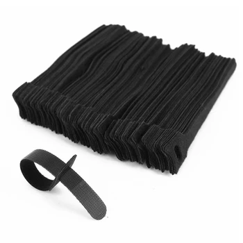 100 x reguliuojama juodo nailono kabeliui L 15cm