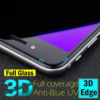 100vnt 3D Kovos su Blue Ray Akis Anglies Pluošto, Grūdinto Stiklo iPhone 12 Mini Pro 11 Max XS XR X 8 7 6 6S Plus SE Screen Protector
